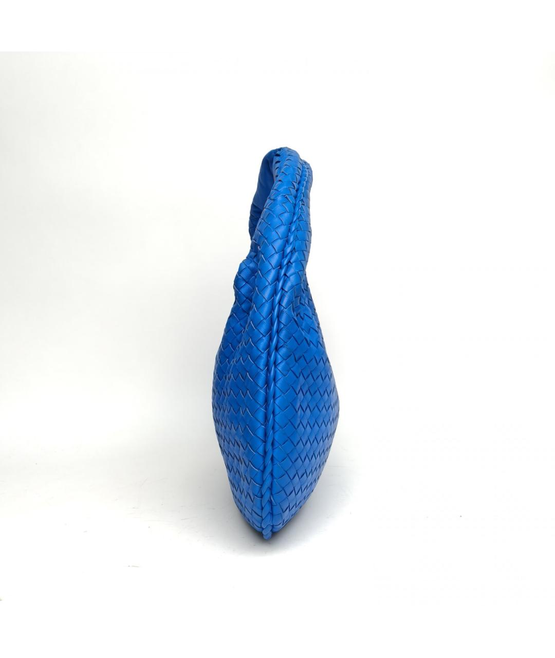 BOTTEGA VENETA Синяя кожаная сумка через плечо, фото 5