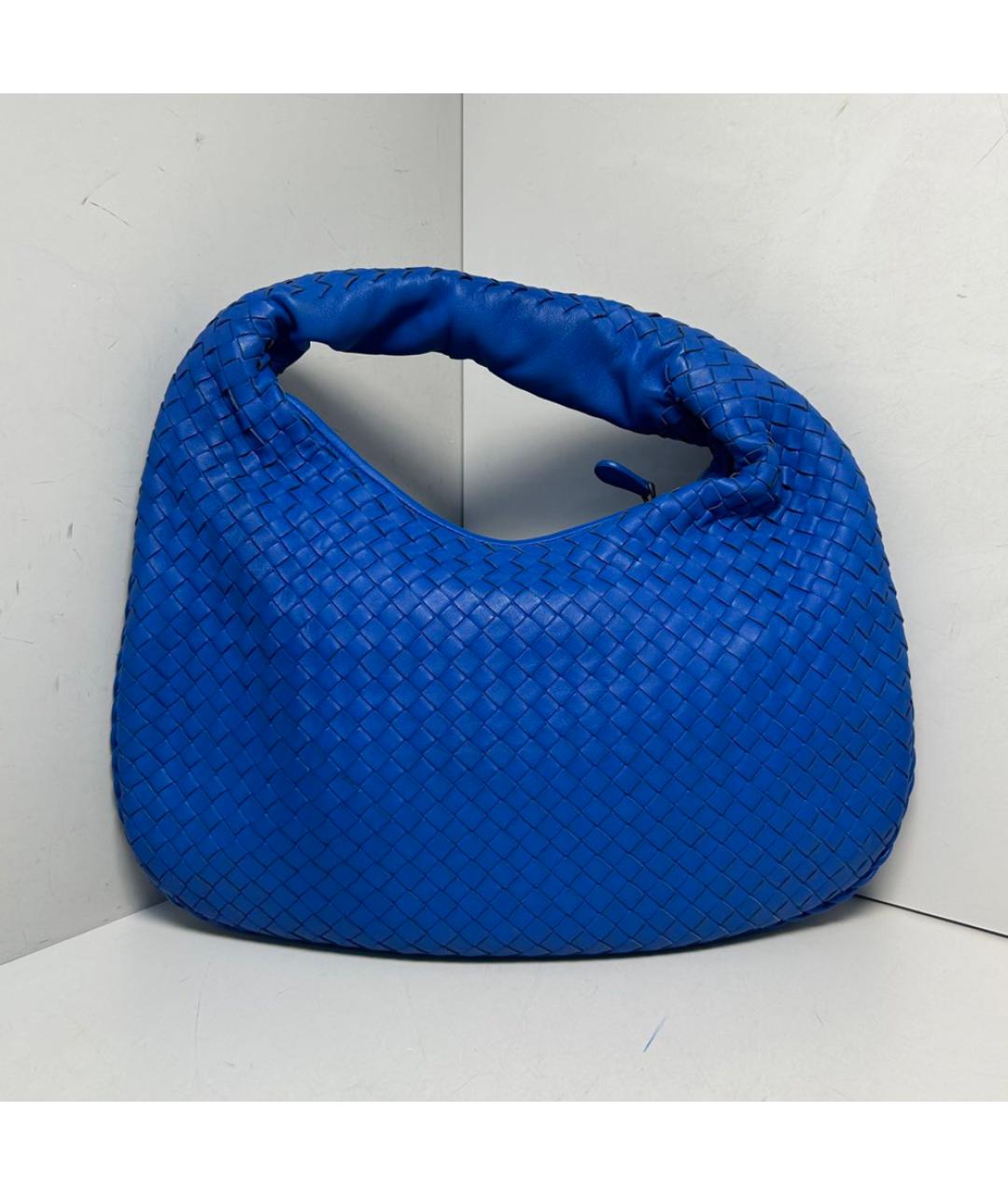 BOTTEGA VENETA Синяя кожаная сумка через плечо, фото 8