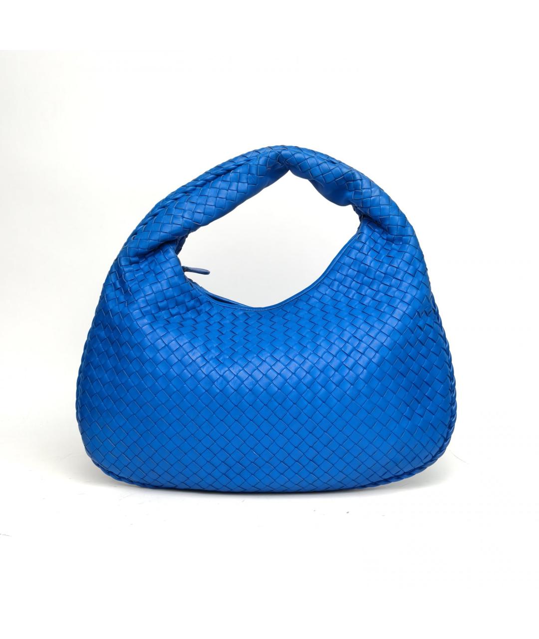 BOTTEGA VENETA Синяя кожаная сумка через плечо, фото 2