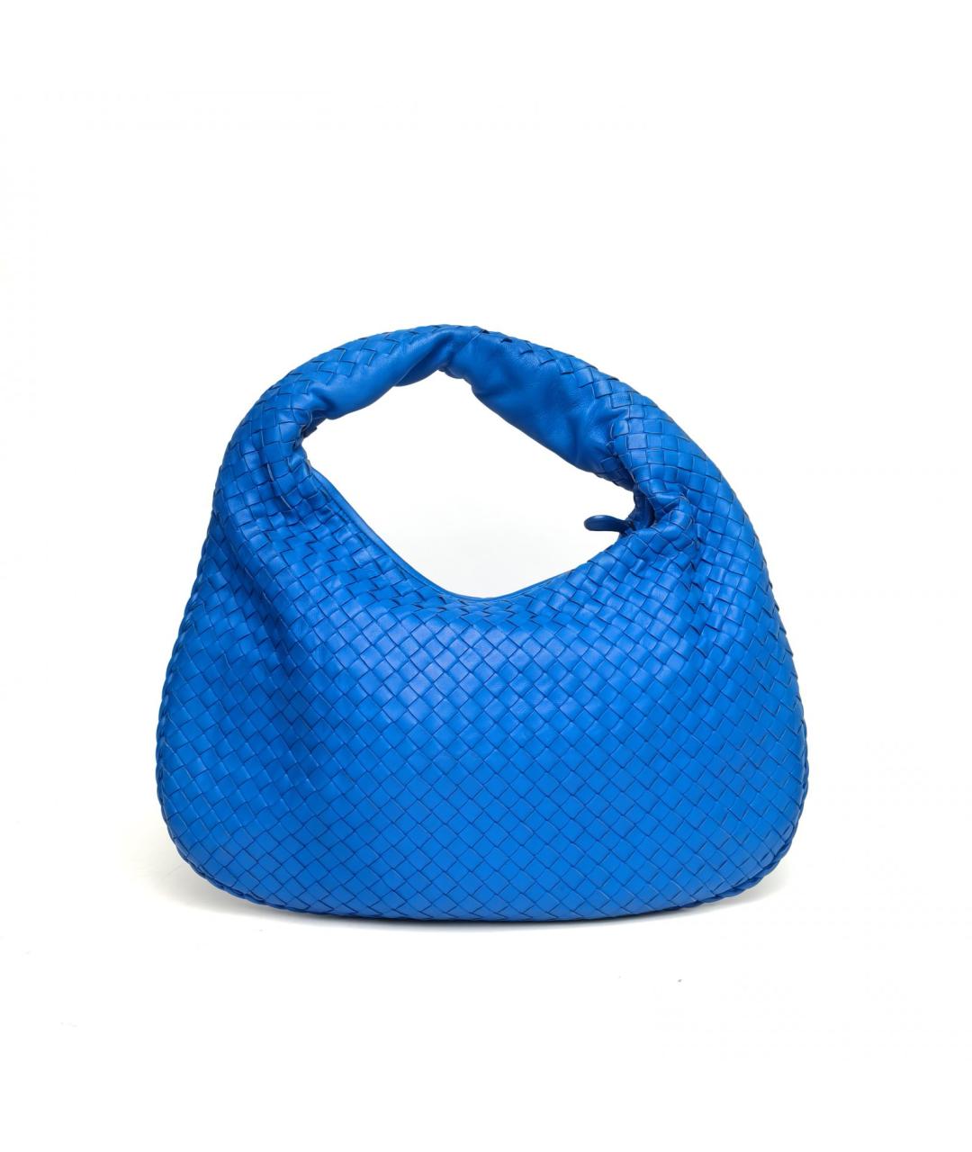 BOTTEGA VENETA Синяя кожаная сумка через плечо, фото 4