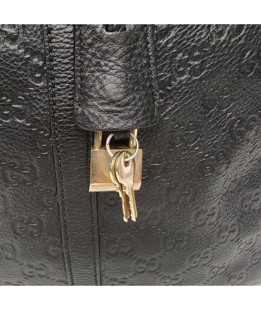 GUCCI Черная кожаная сумка через плечо, фото 8