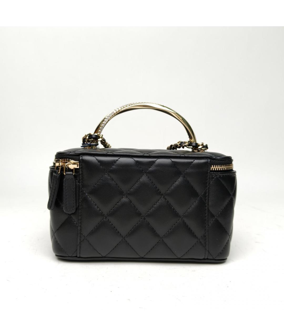 CHANEL Черная кожаная сумка через плечо, фото 4