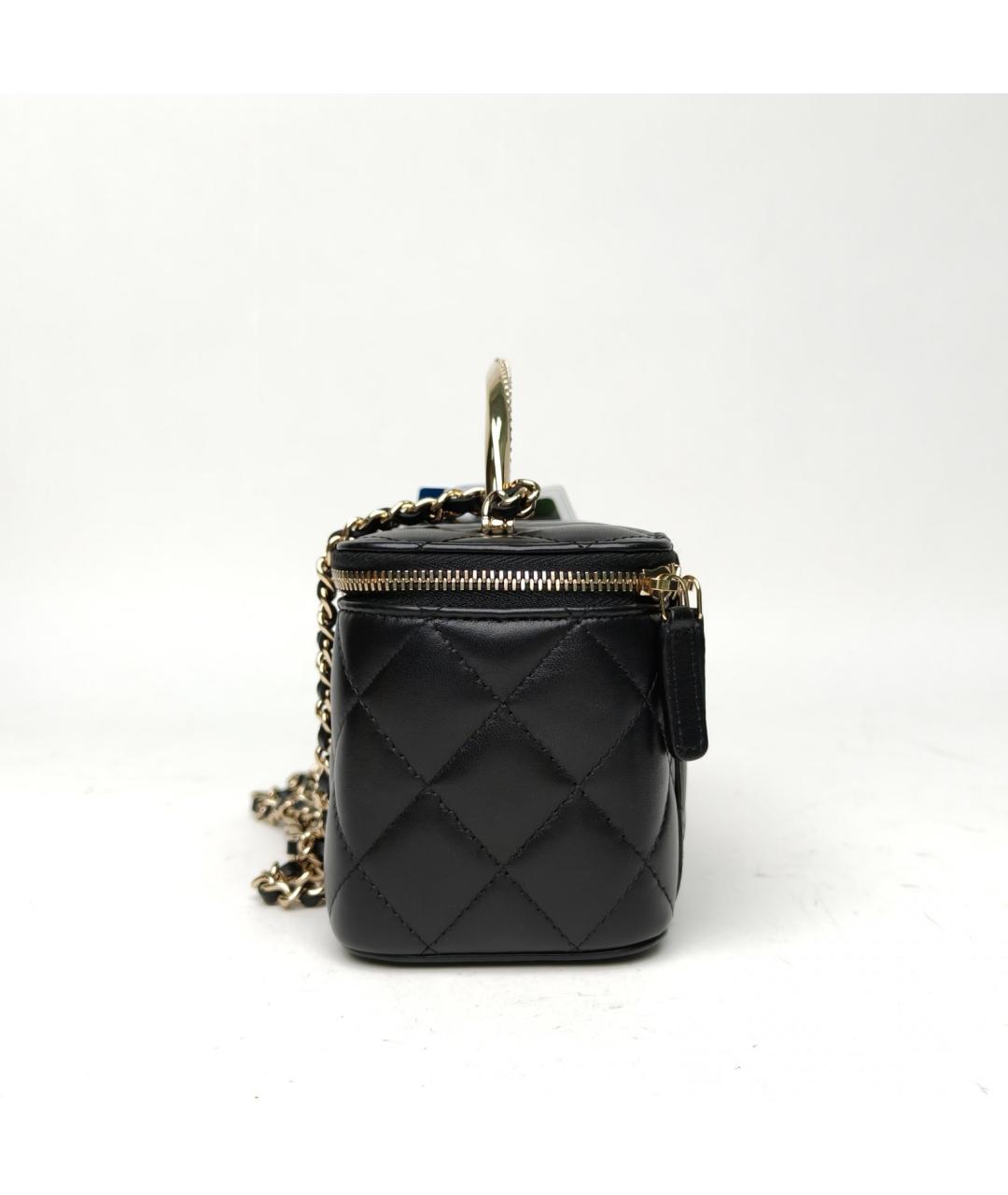 CHANEL Черная кожаная сумка через плечо, фото 3