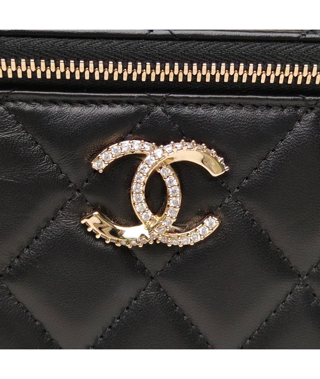 CHANEL Черная кожаная сумка через плечо, фото 8