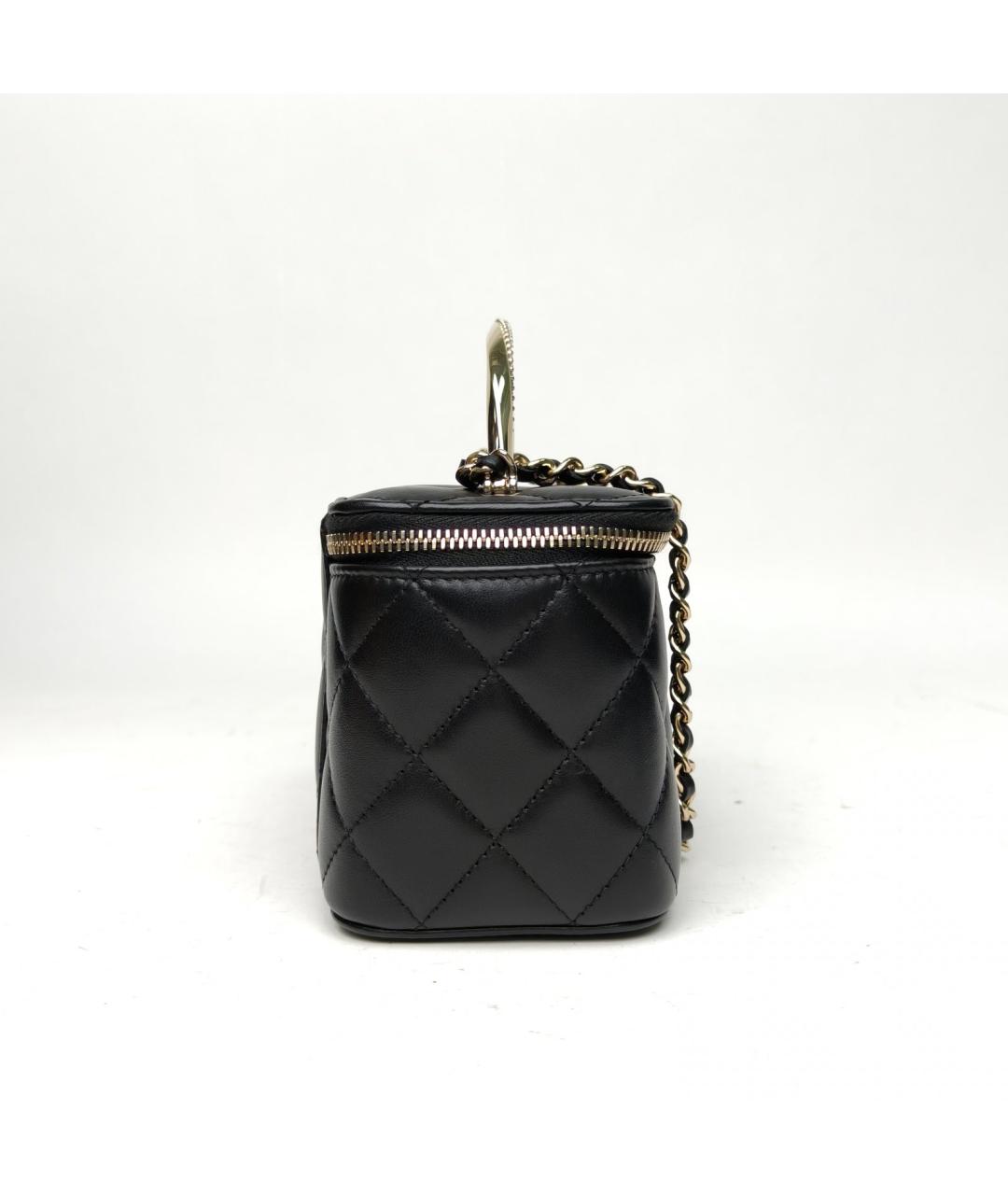 CHANEL Черная кожаная сумка через плечо, фото 5