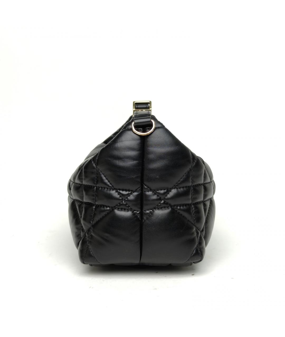 CHRISTIAN DIOR Черная кожаная сумка через плечо, фото 5