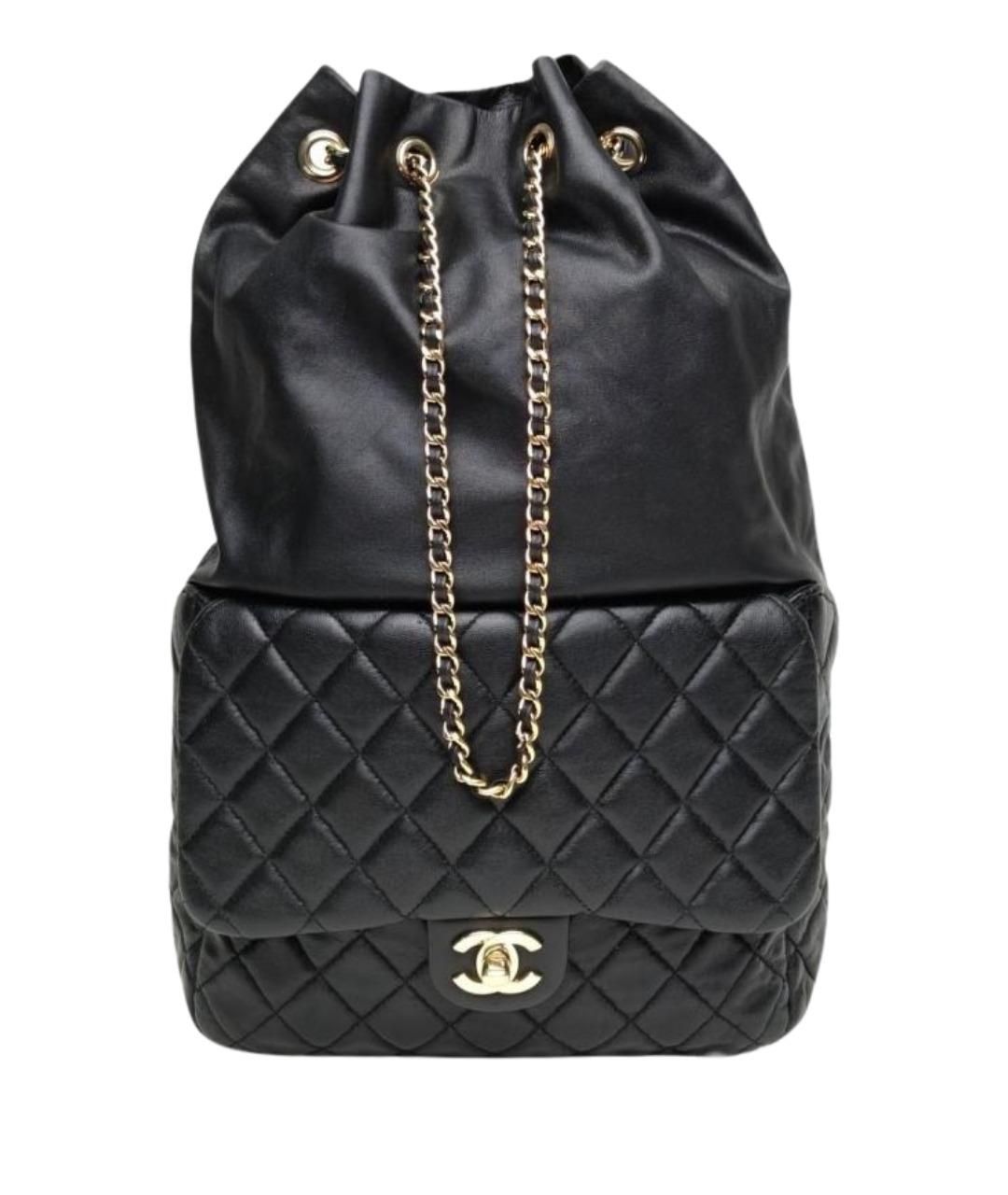 CHANEL Черный кожаный рюкзак, фото 1