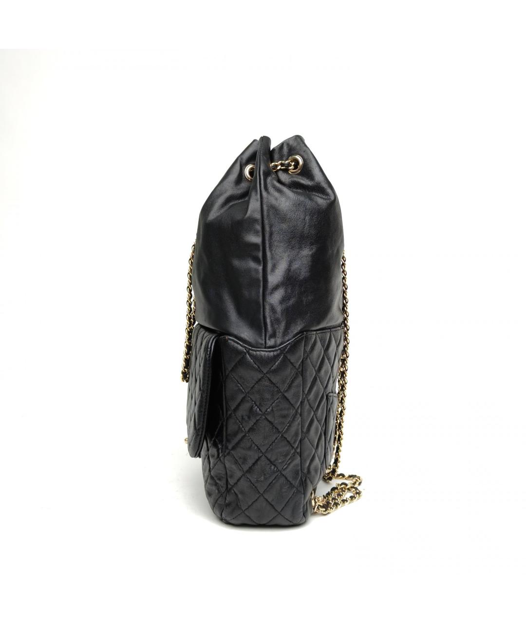 CHANEL Черный кожаный рюкзак, фото 3