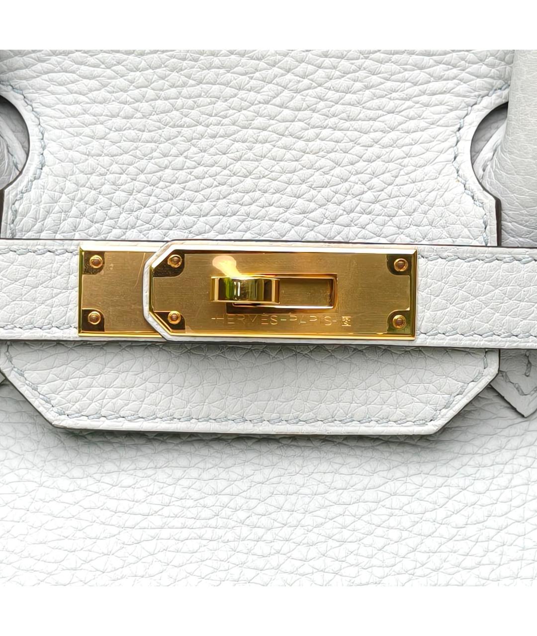 HERMES Серая кожаная сумка с короткими ручками, фото 7