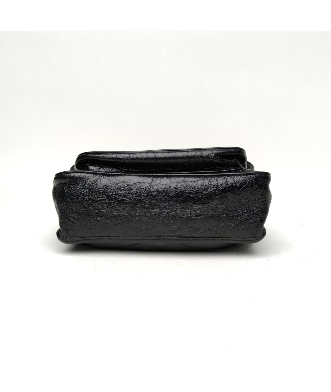 SAINT LAURENT Черная кожаная сумка через плечо, фото 6