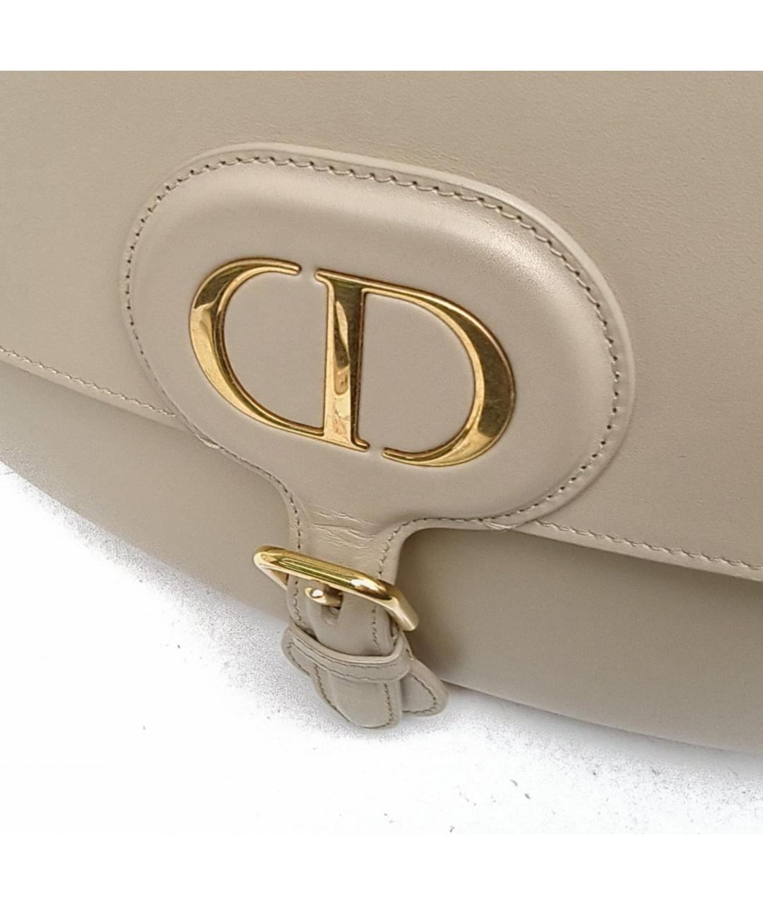 CHRISTIAN DIOR Бежевая кожаная сумка через плечо, фото 6