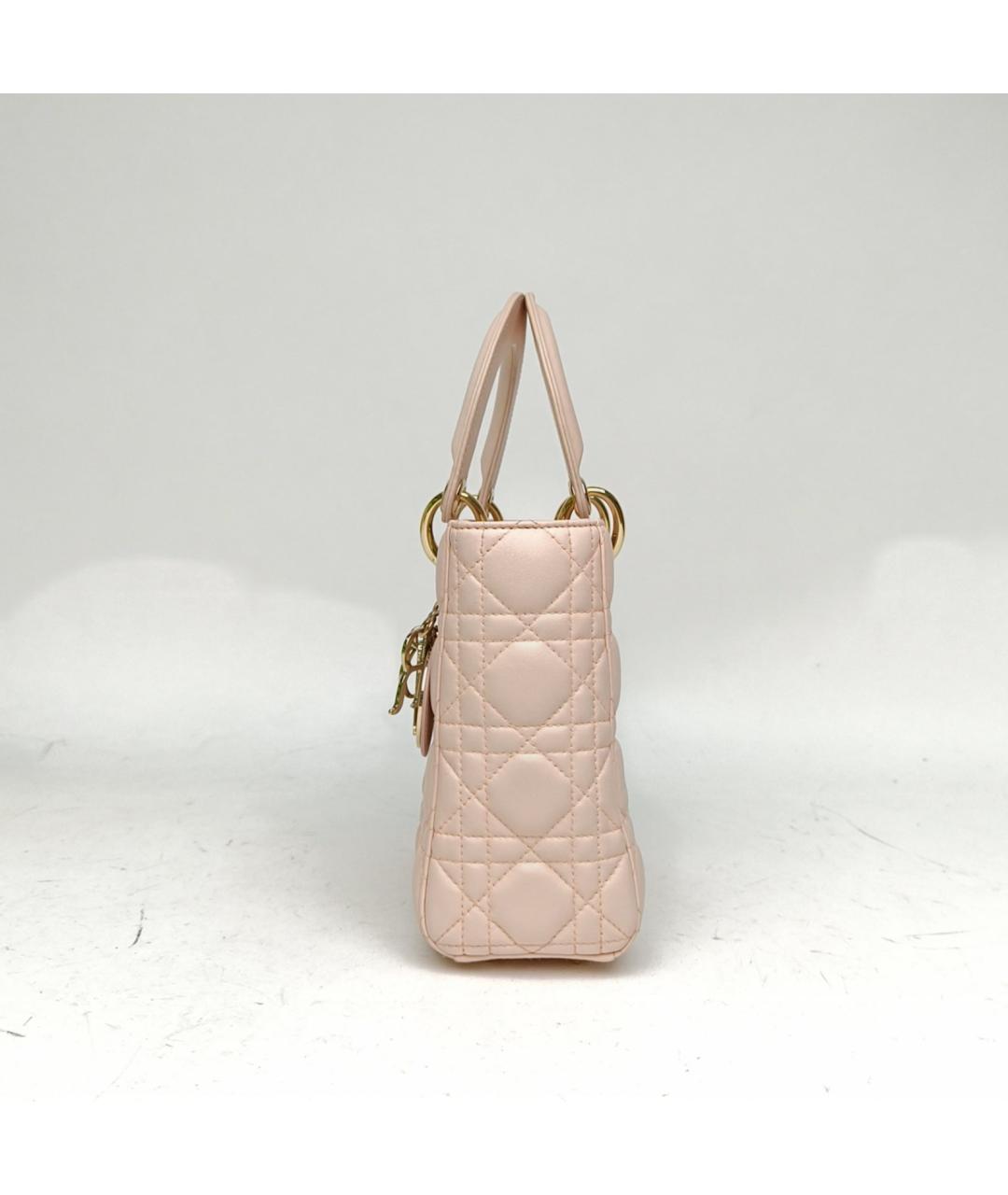 CHRISTIAN DIOR Розовая кожаная сумка через плечо, фото 3