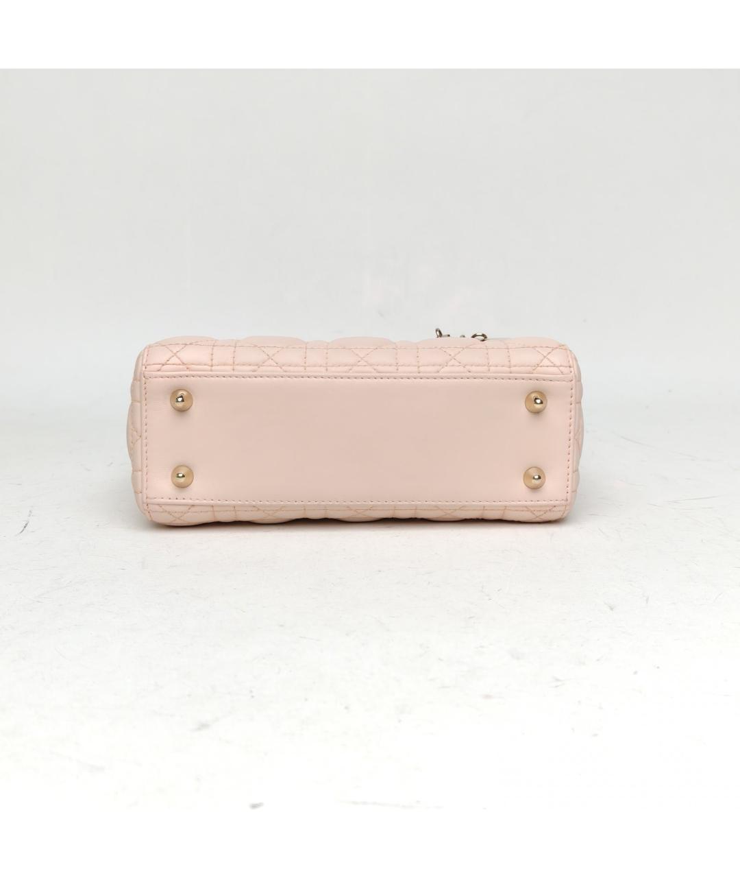 CHRISTIAN DIOR Розовая кожаная сумка через плечо, фото 6