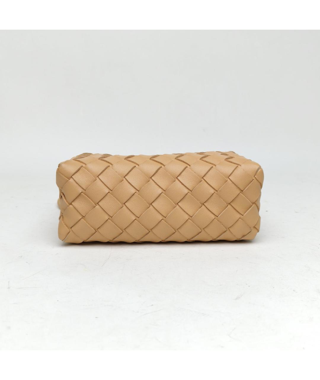 BOTTEGA VENETA Бежевая кожаная сумка через плечо, фото 6