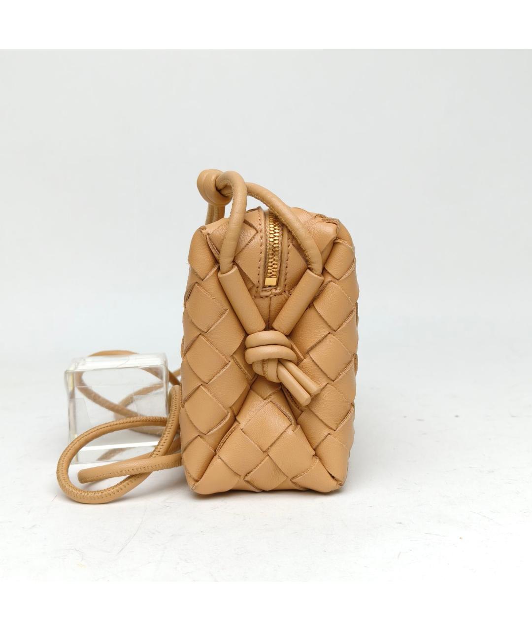 BOTTEGA VENETA Бежевая кожаная сумка через плечо, фото 5