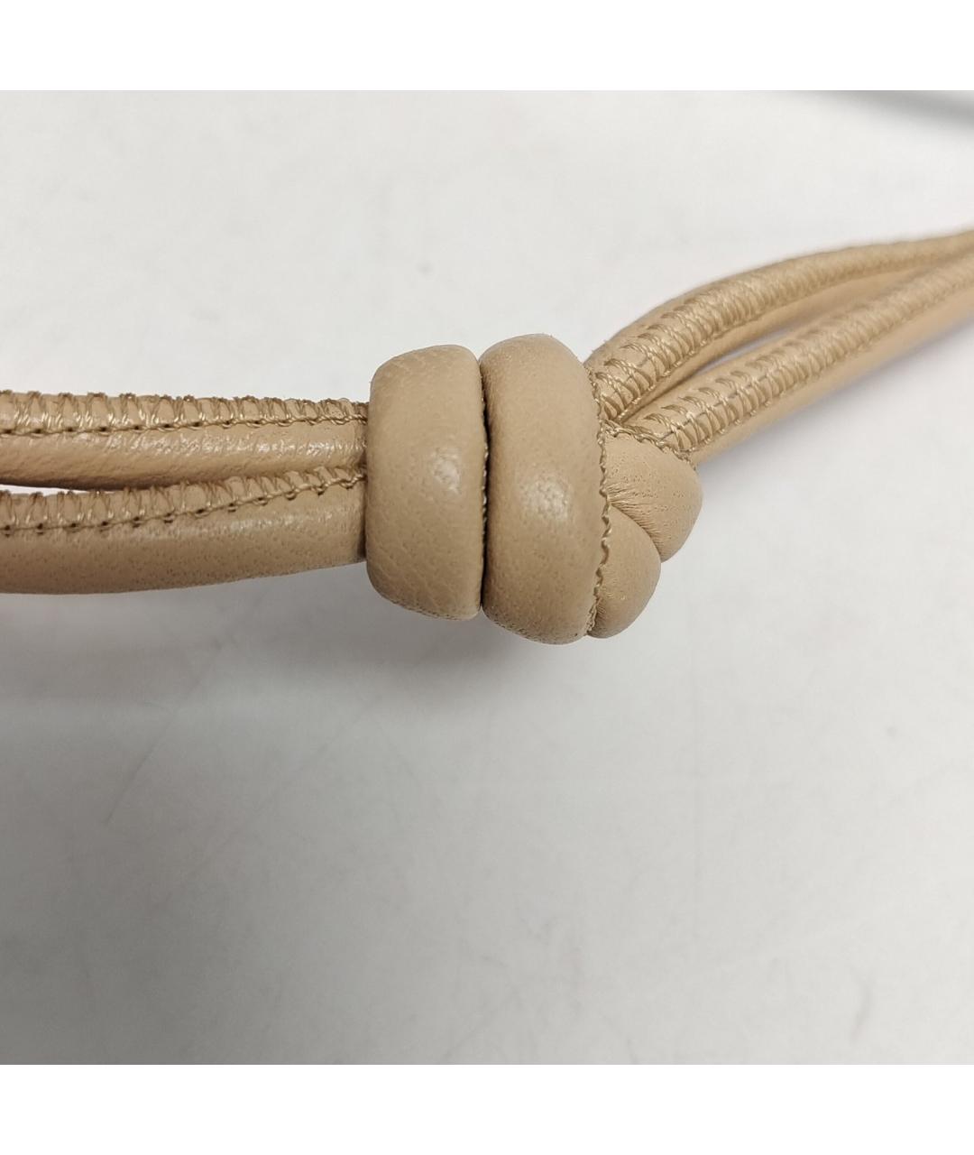 BOTTEGA VENETA Бежевая кожаная сумка через плечо, фото 9