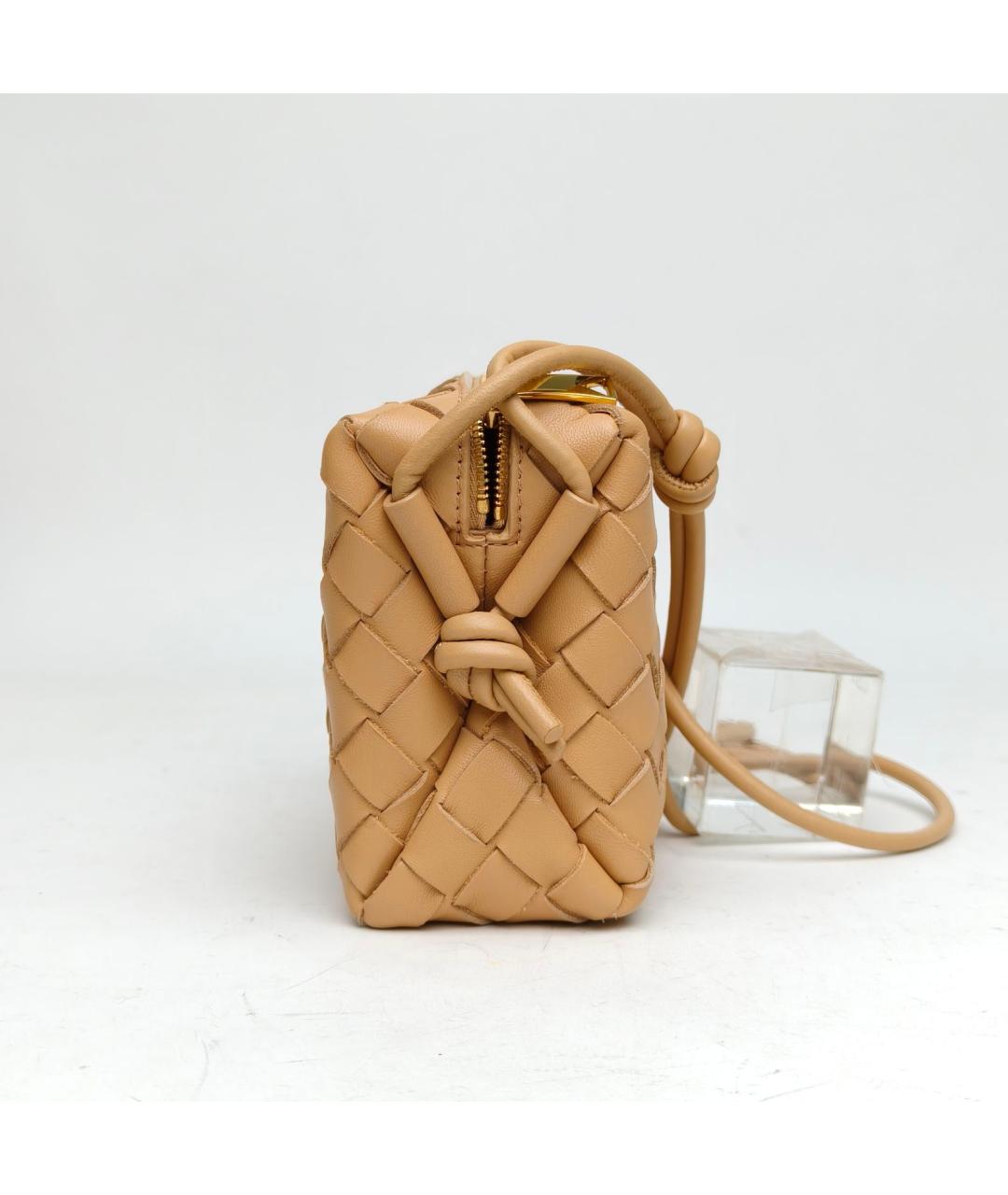 BOTTEGA VENETA Бежевая кожаная сумка через плечо, фото 3