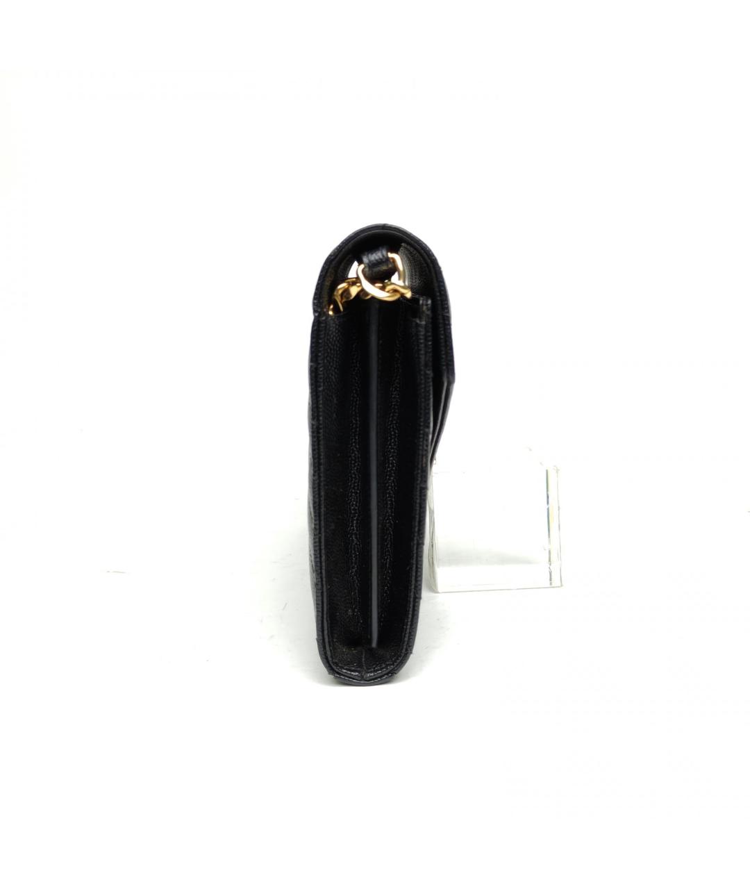 SAINT LAURENT Черная кожаная сумка через плечо, фото 5