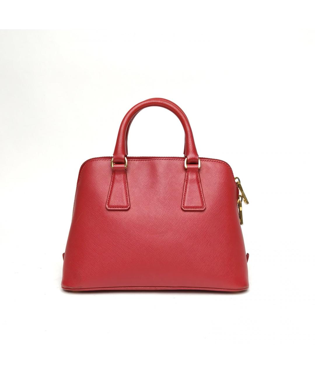 PRADA Красная кожаная сумка с короткими ручками, фото 4