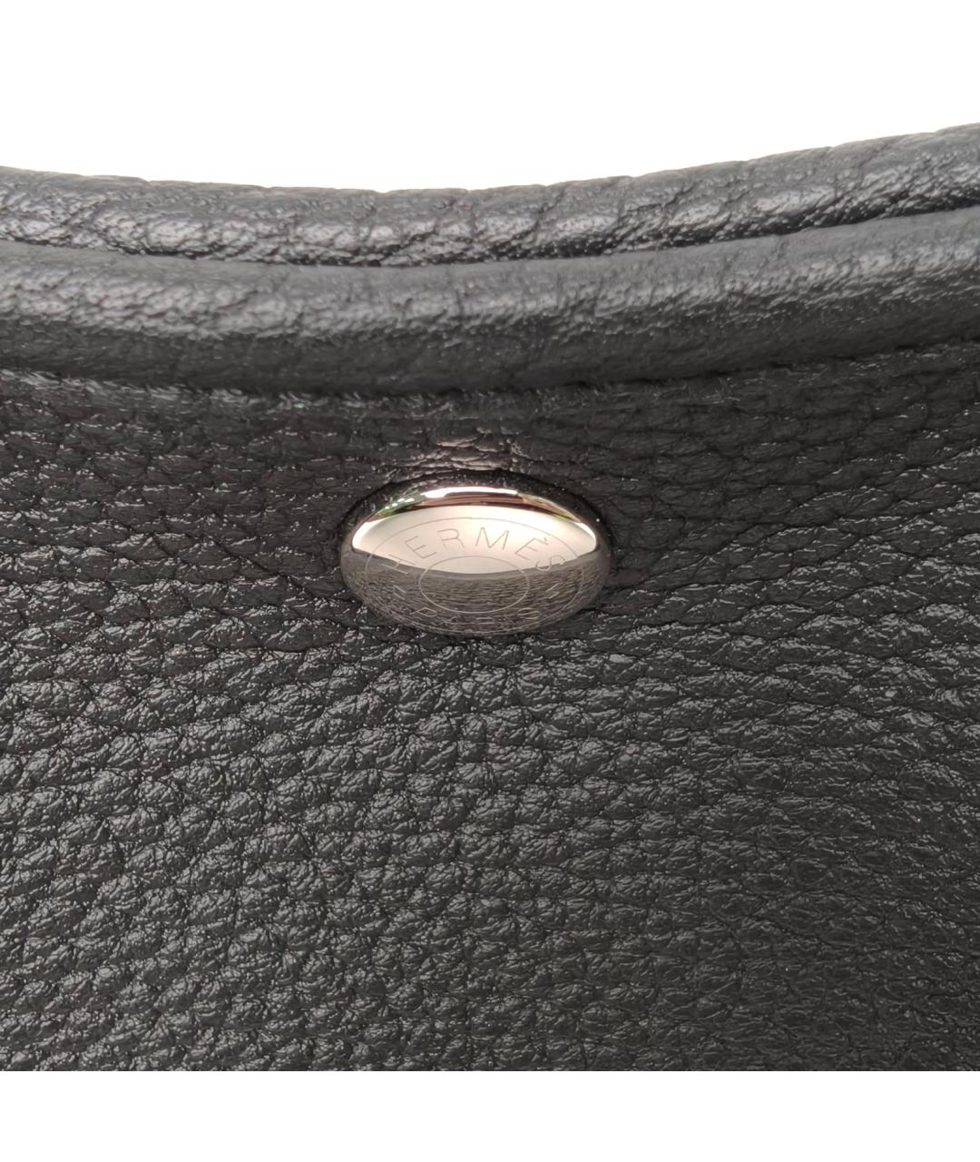 HERMES Черная сумка с короткими ручками, фото 7