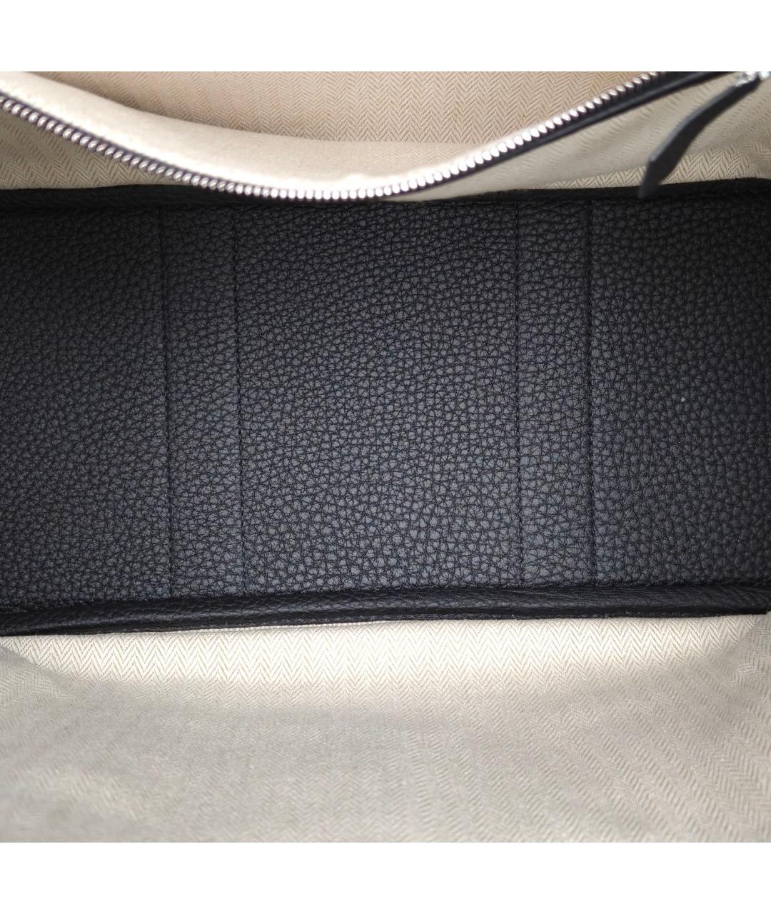 HERMES Черная сумка с короткими ручками, фото 8