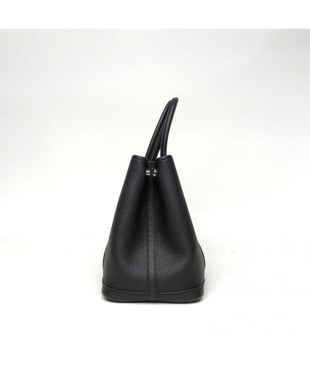 HERMES Черная сумка с короткими ручками, фото 3