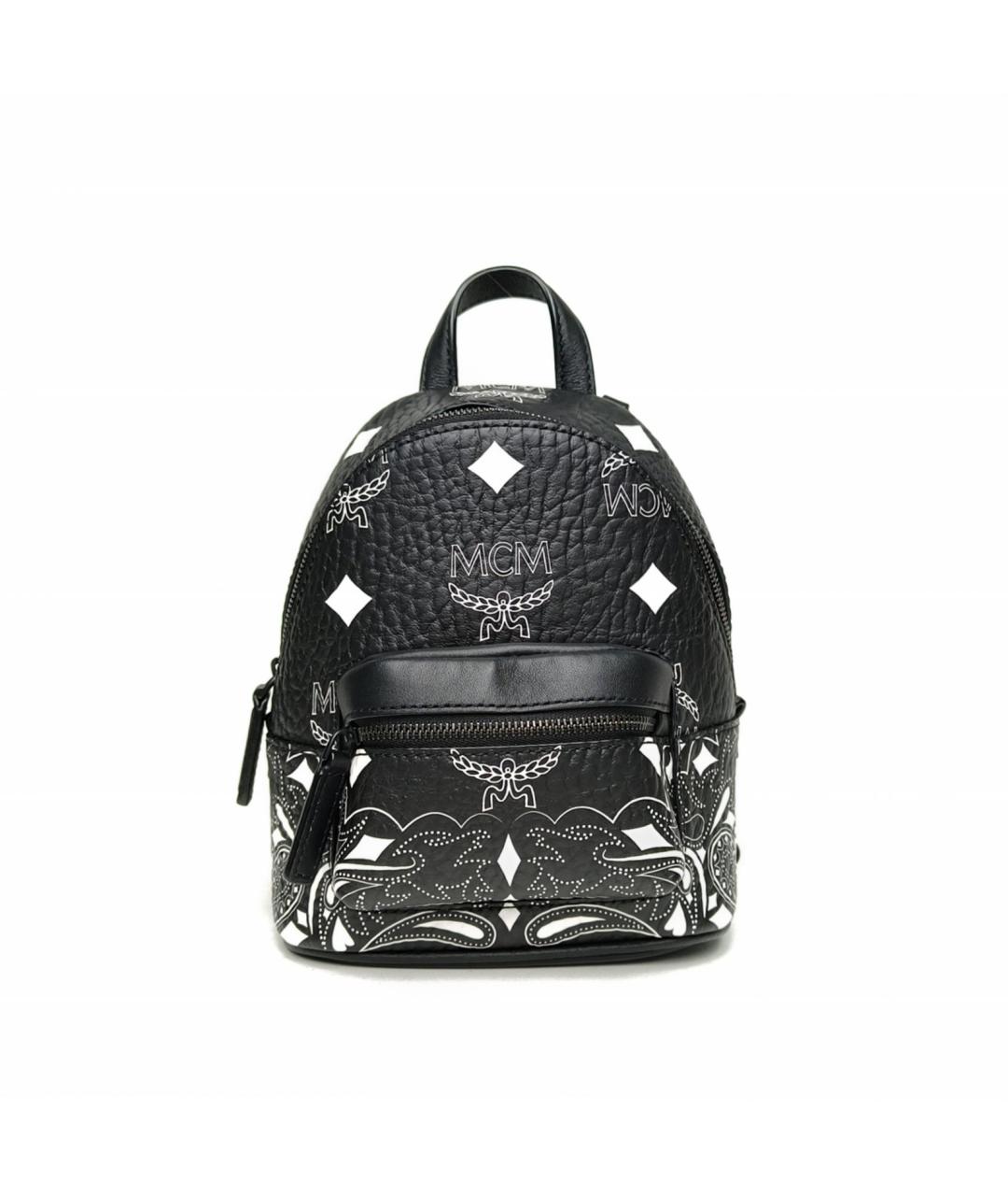 MCM Черный кожаный рюкзак, фото 2