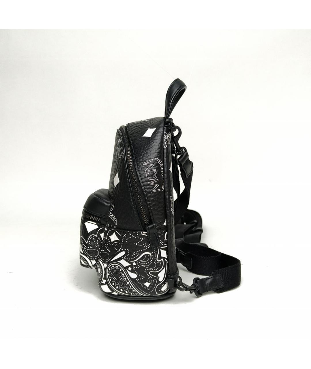 MCM Черный кожаный рюкзак, фото 3