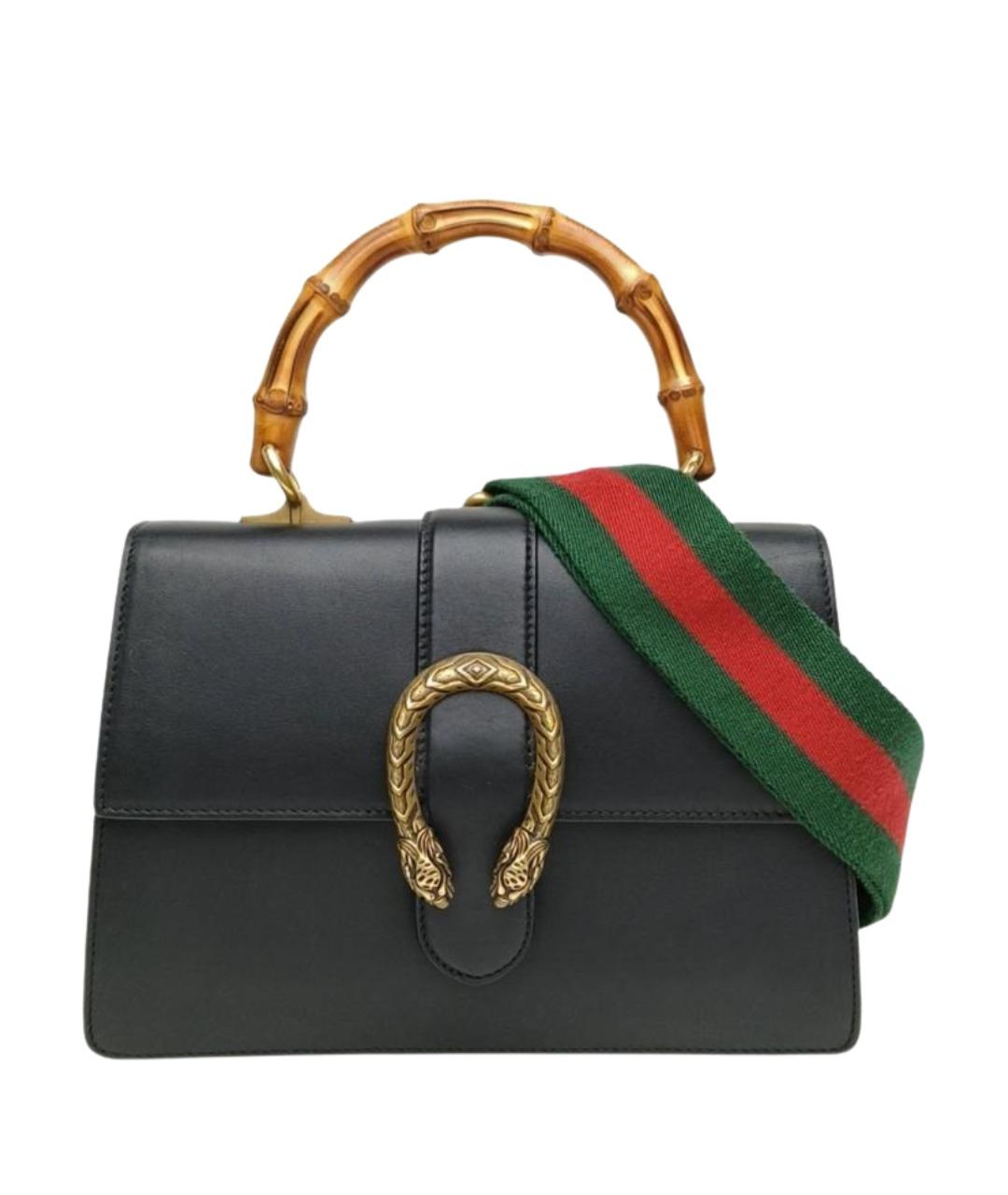 GUCCI Черная кожаная сумка через плечо, фото 1