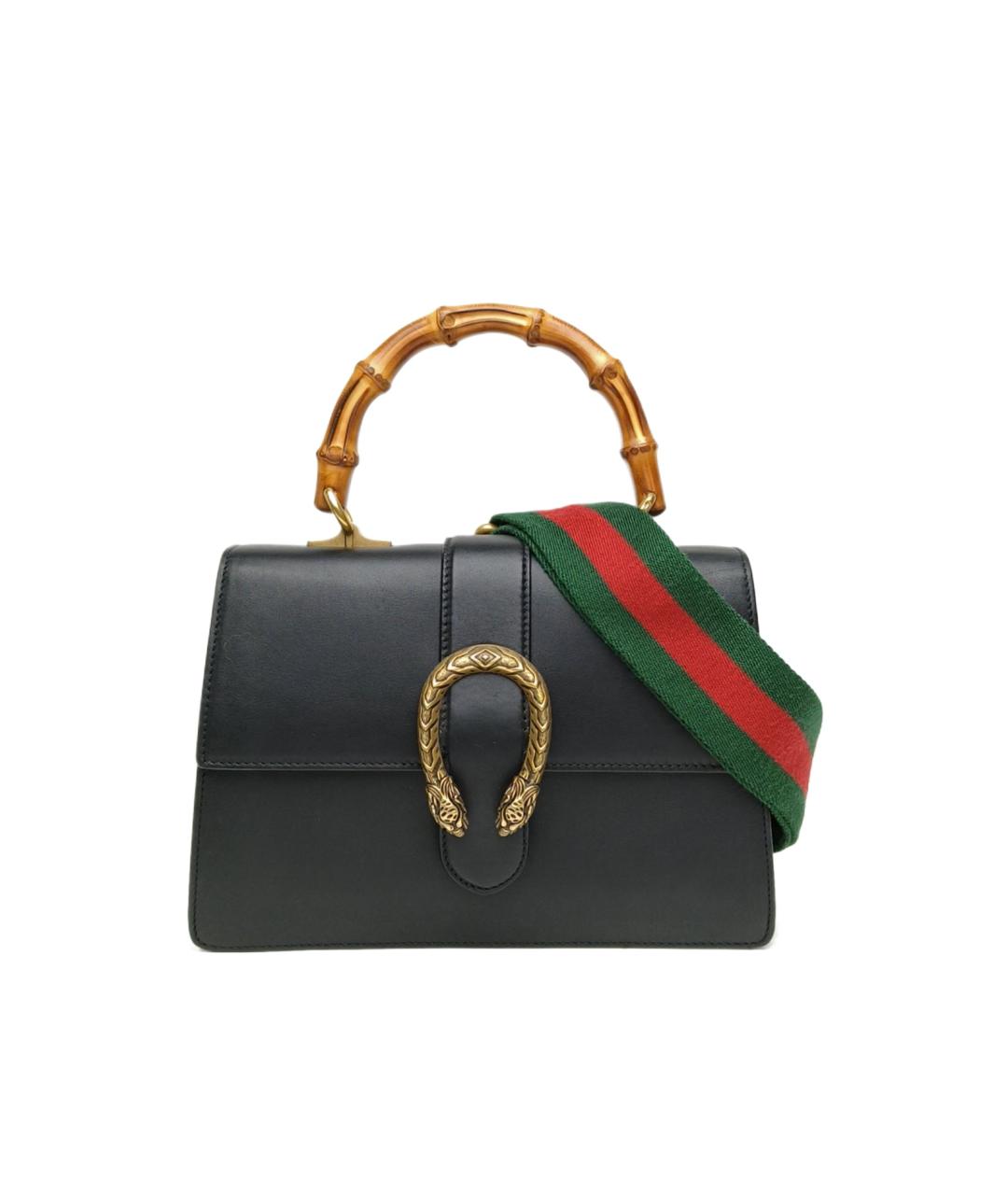 GUCCI Черная кожаная сумка через плечо, фото 10