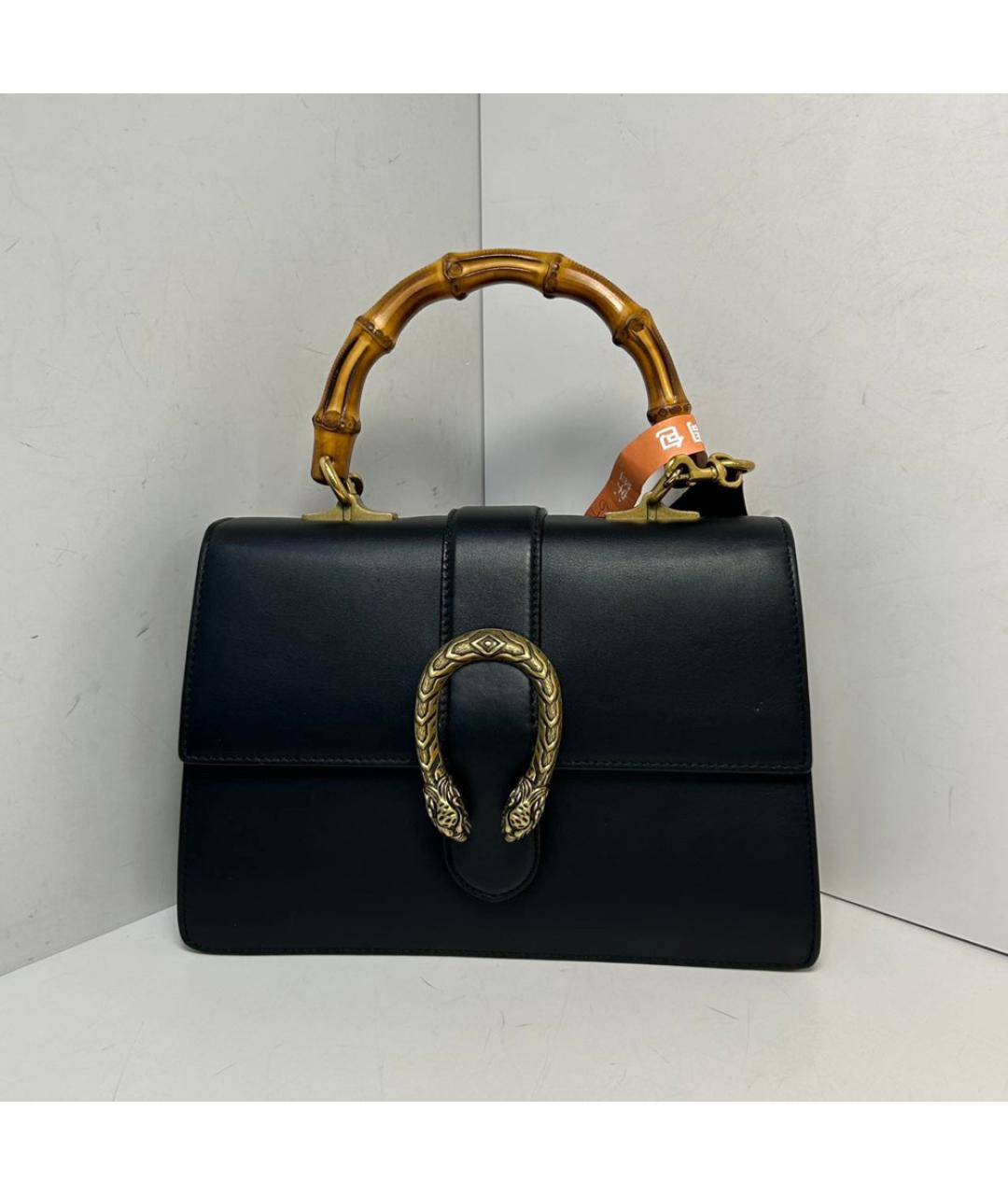 GUCCI Черная кожаная сумка через плечо, фото 9