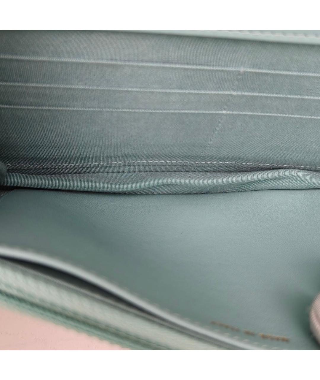 CHANEL Бирюзовая кожаная сумка через плечо, фото 7