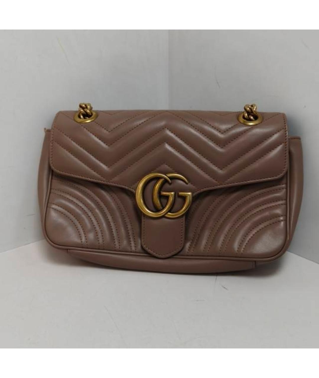 GUCCI Коричневая кожаная сумка через плечо, фото 9