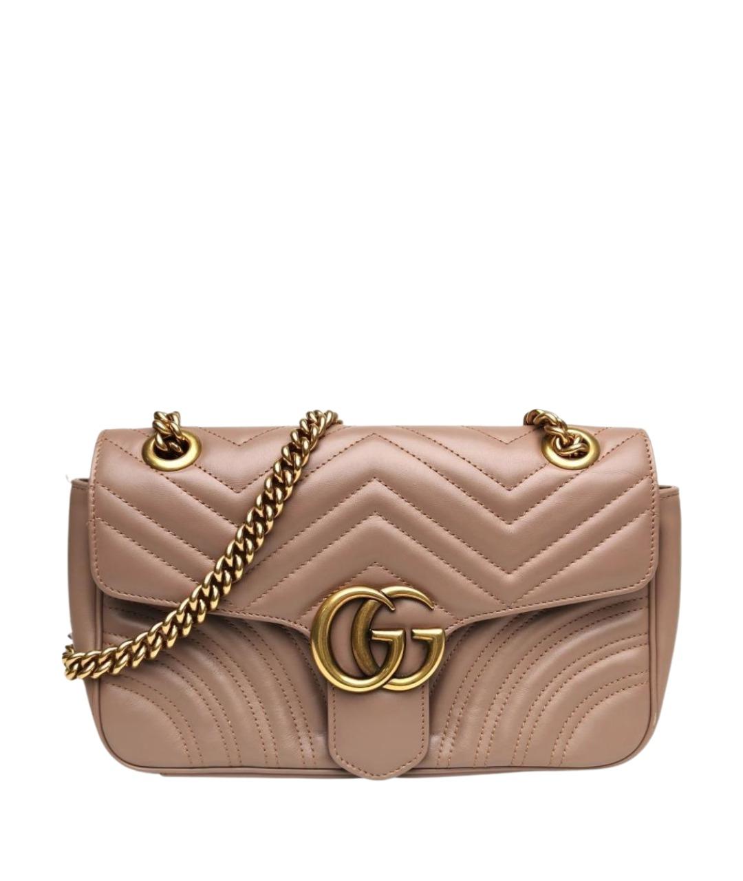 GUCCI Коричневая кожаная сумка через плечо, фото 1