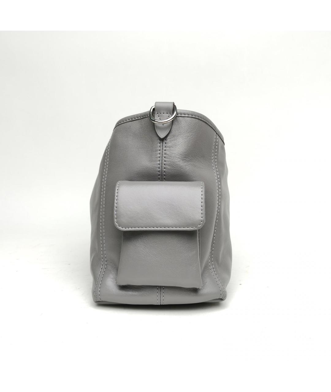 LOUIS VUITTON Серая кожаная сумка через плечо, фото 2