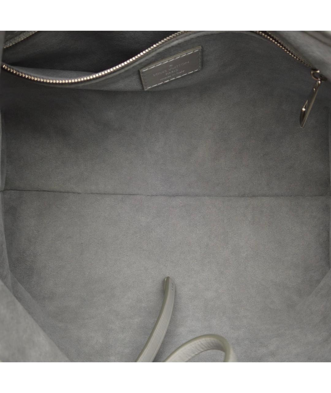 LOUIS VUITTON Серая кожаная сумка через плечо, фото 7