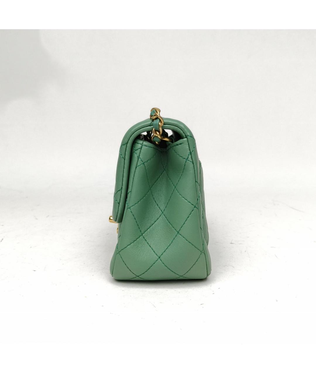 CHANEL Зеленая кожаная сумка через плечо, фото 3