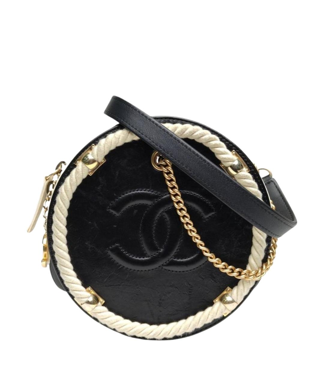 CHANEL Черная кожаная сумка через плечо, фото 1