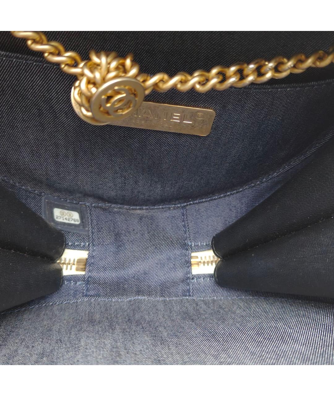 CHANEL Черная кожаная сумка через плечо, фото 7