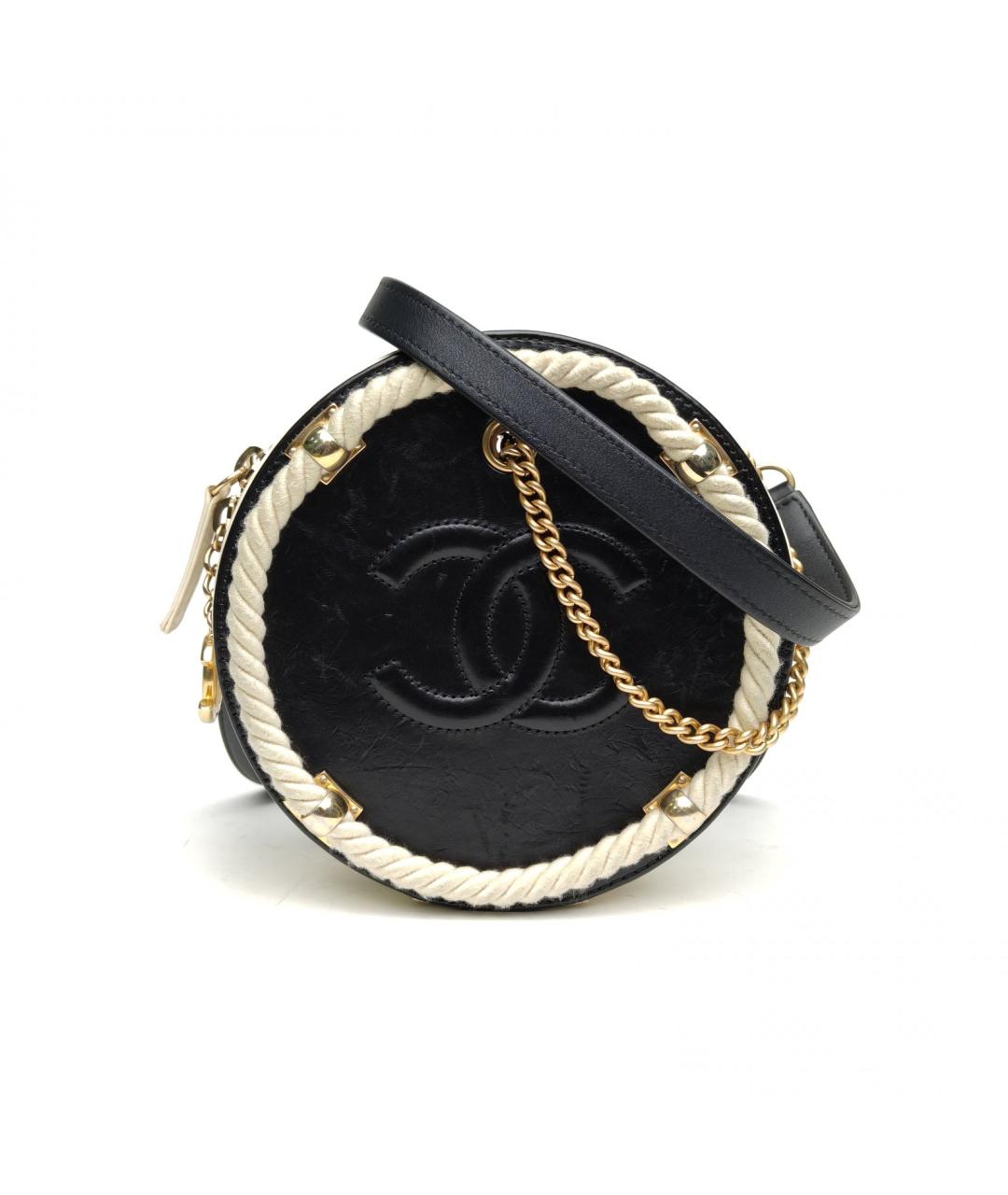 CHANEL Черная кожаная сумка через плечо, фото 2
