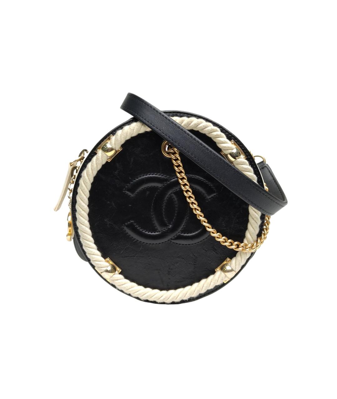 CHANEL Черная кожаная сумка через плечо, фото 9
