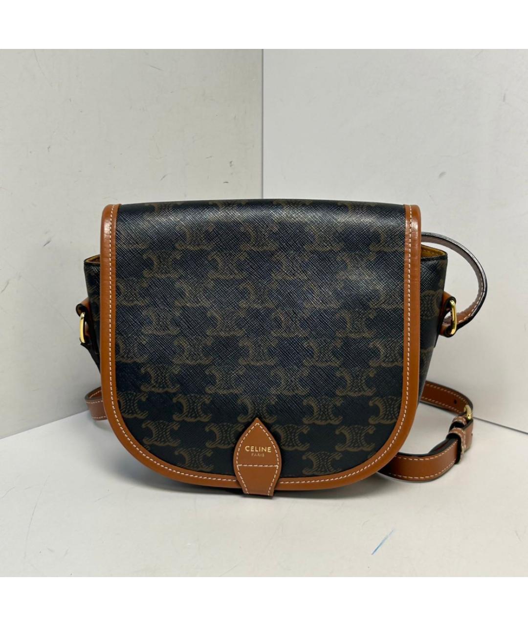 CELINE Коричневая сумка через плечо, фото 8