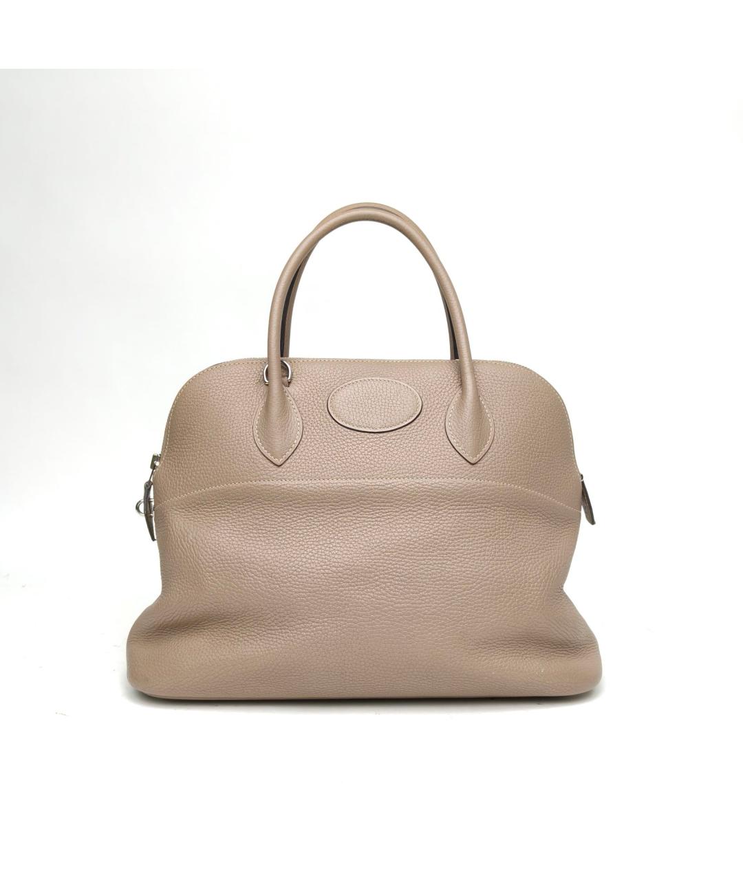 HERMES Бежевая сумка с короткими ручками, фото 2