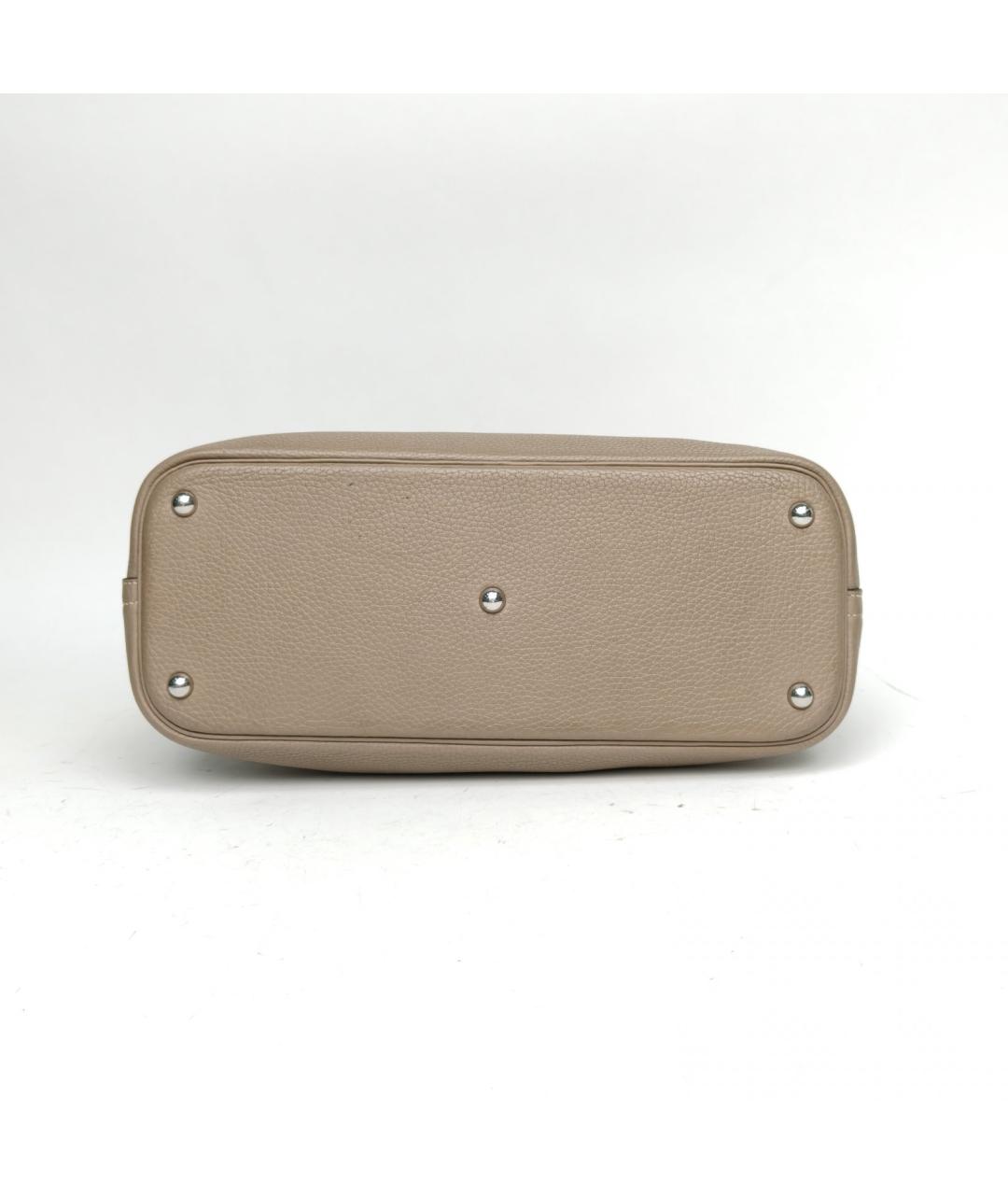 HERMES Бежевая сумка с короткими ручками, фото 7