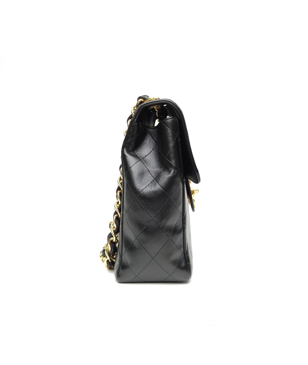 CHANEL Черная кожаная сумка через плечо, фото 5