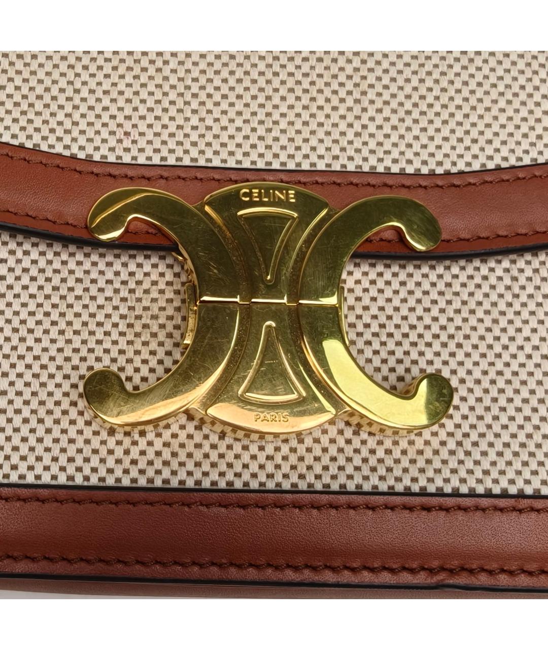 CELINE Коричневая сумка через плечо, фото 7