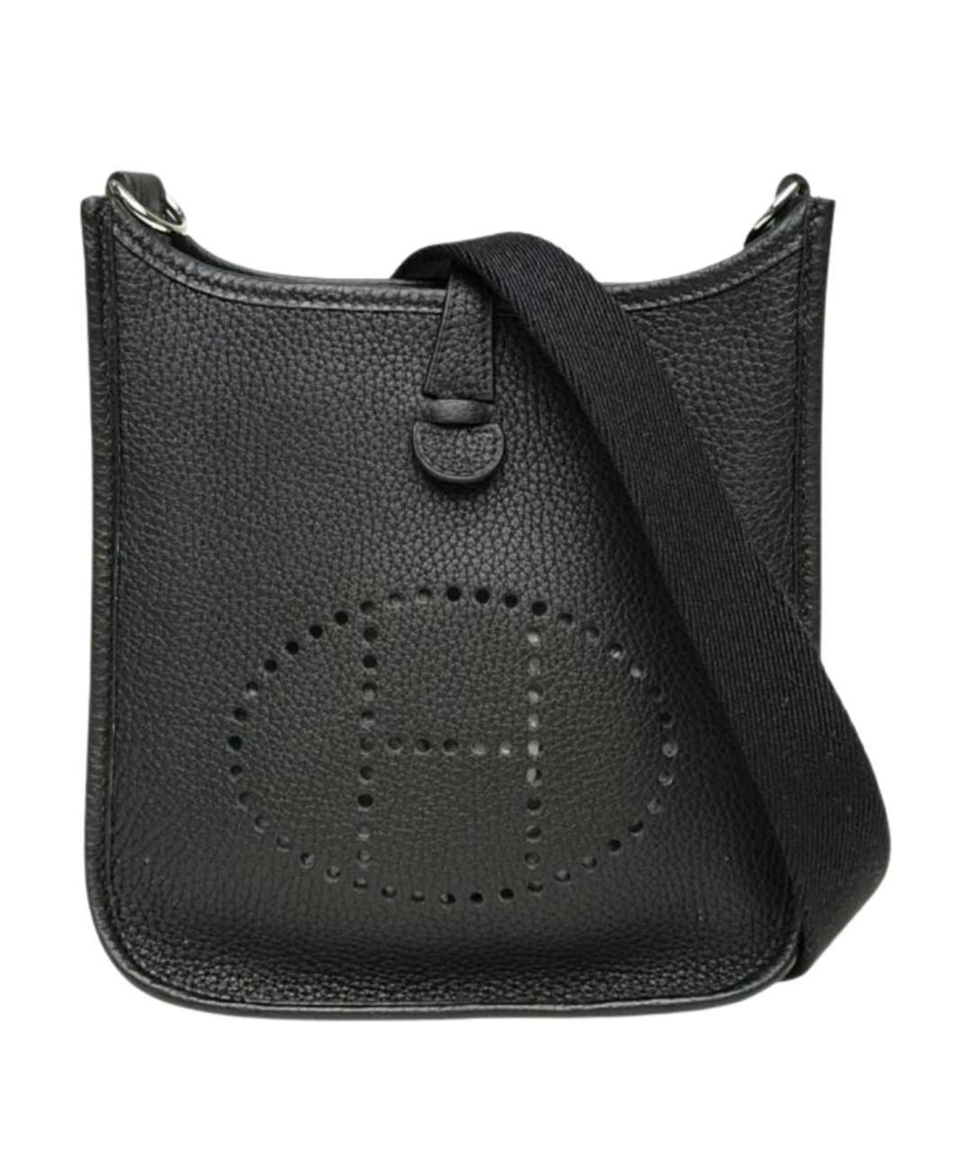 HERMES Черная кожаная сумка через плечо, фото 1