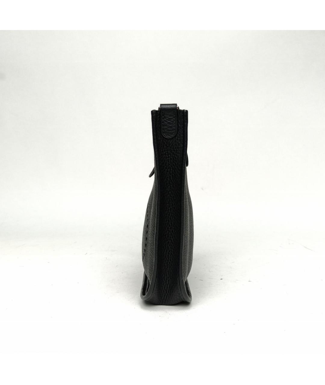 HERMES Черная кожаная сумка через плечо, фото 6