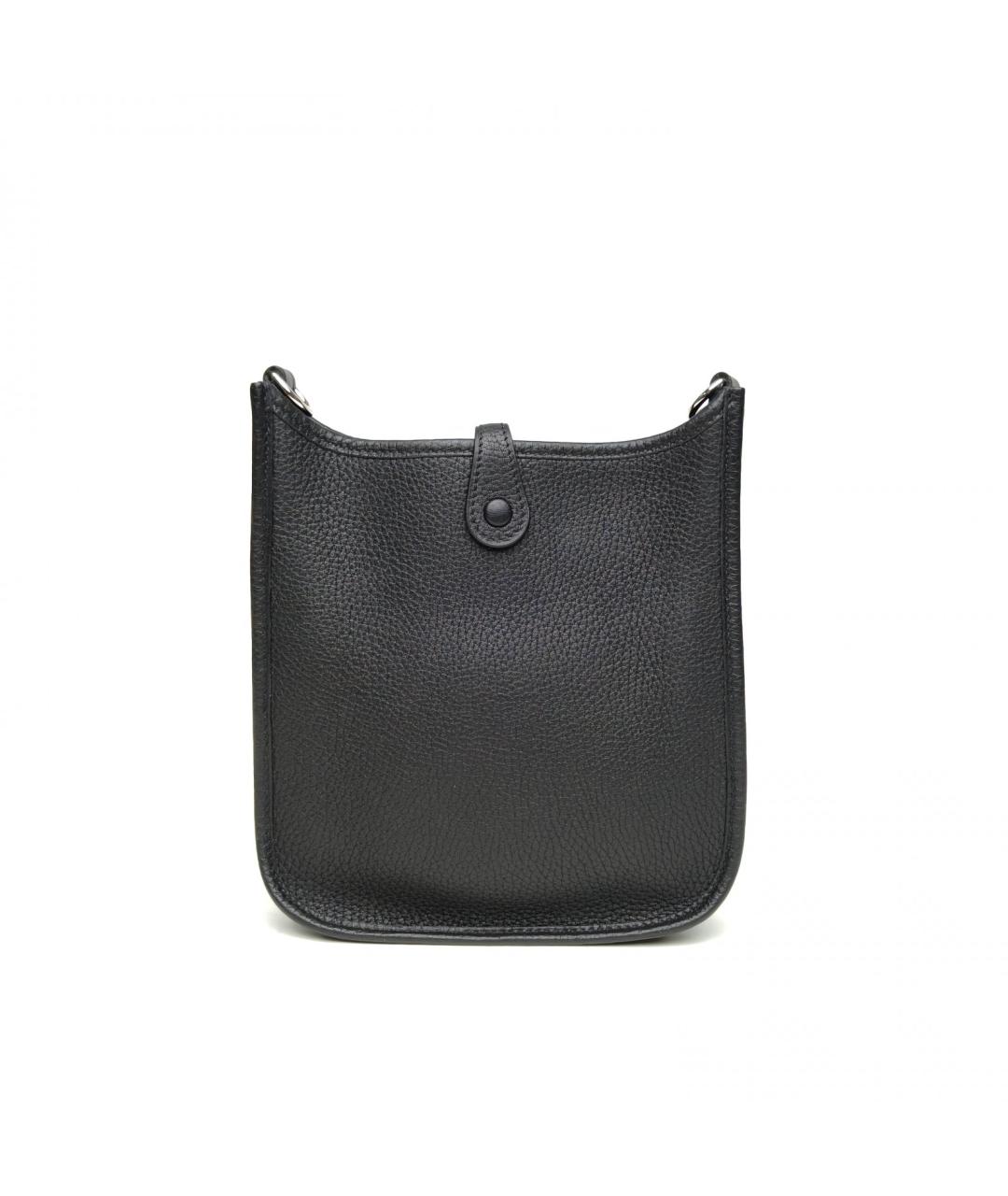 HERMES Черная кожаная сумка через плечо, фото 7