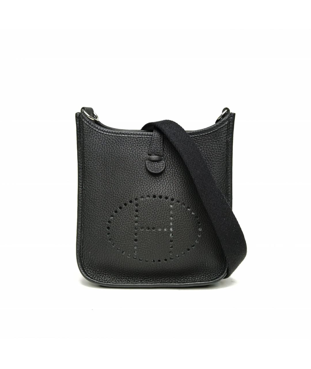 HERMES Черная кожаная сумка через плечо, фото 5